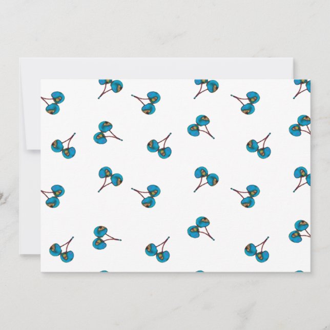 Patrón de cerezas azules (Anverso)