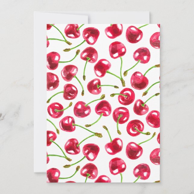 Patrón de cerezas de color agua (Anverso)