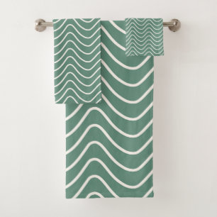 Patrón de cheurón verde tropical Zigzag mínimo