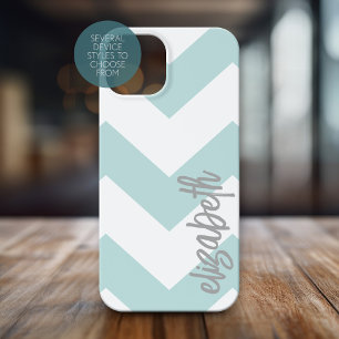 Patrón de Chevron de moda con nombre de caligrafía