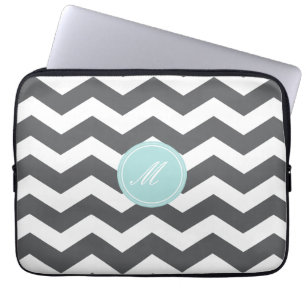 Patrón de Chevron gris Funda para portátil