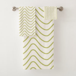 Patrón de Chevron Lime Green sobre el zigzag blanc