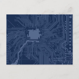 Patrón de circuito de la tarjeta madre azul geek