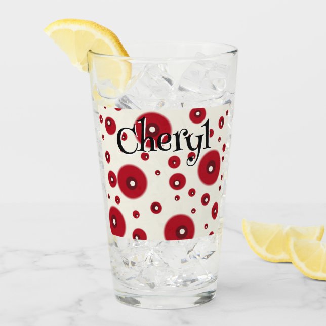 Patrón de círculo caprichoso con puntos rojos marf (Anverso (hielo))