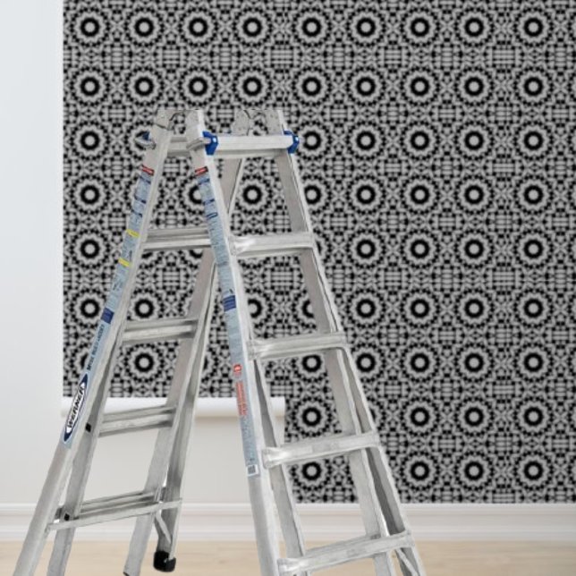 Patrón de Círculos Gris de papel pintado de palo (Peel and Stick Wallpaper Grey Circles Pattern Wallpaper)