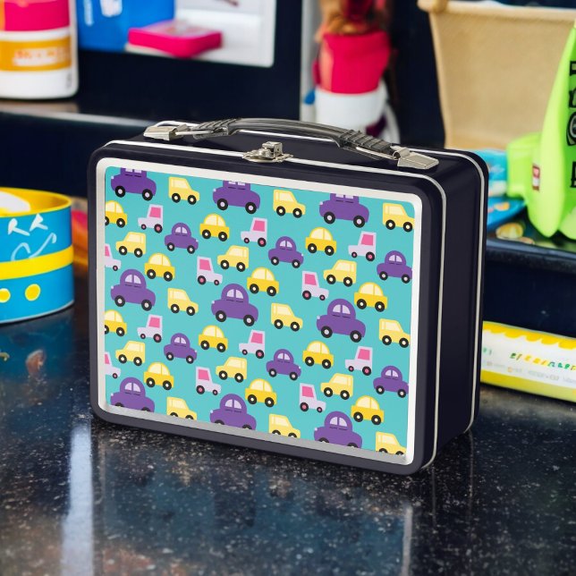 Patrón de coches de juguete multicolor (lunchbox)