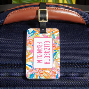 Patrón de color de agua personalizado Etiqueta de