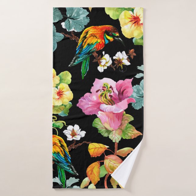 Patrón de color fluido dibujado a mano sin costura (Toalla de baño)