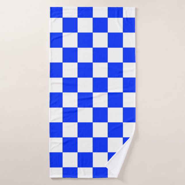 Patrón de comprobación de blanco azul (Toalla de baño)