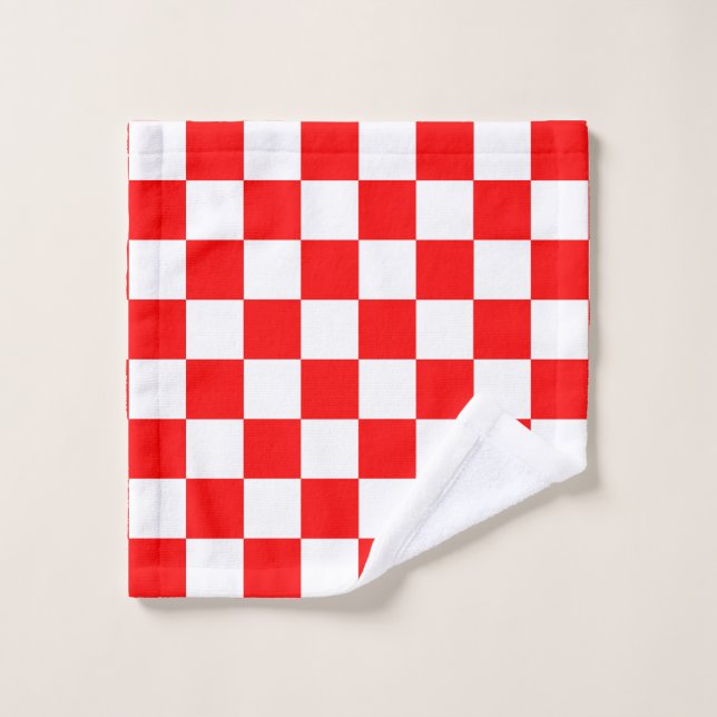 Patrón de comprobación de blanco rojo (Toallita)