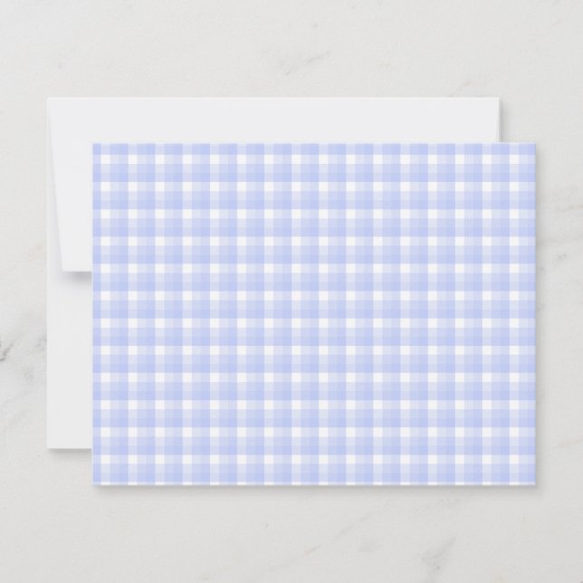 Patrón de comprobación de Gingham. Azul claro y bl (Anverso)