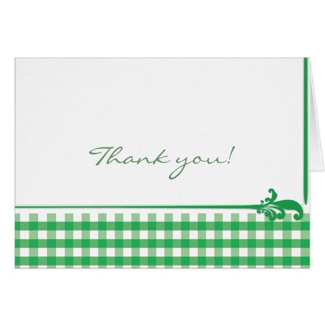 Patrón de comprobación de Gingham verde (Anverso (Horizontal))