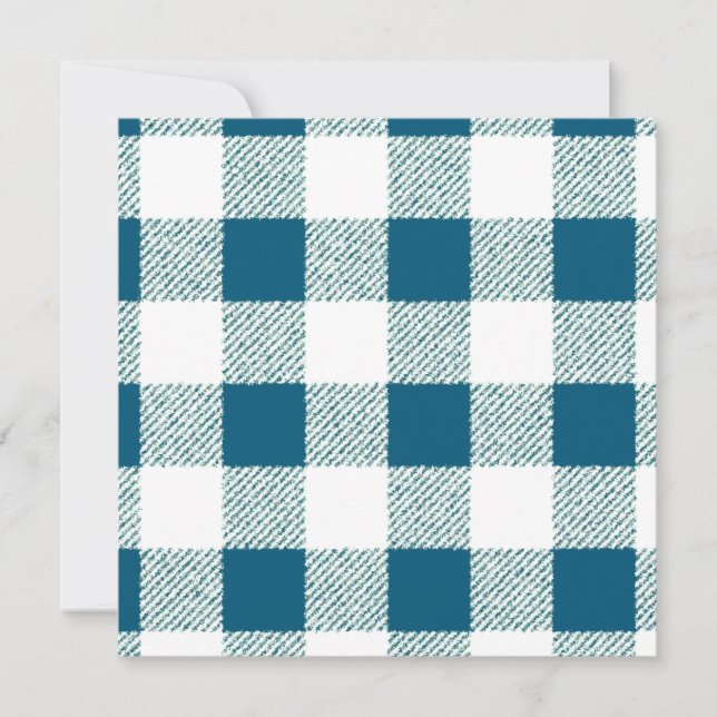 Patrón de comprobación de Gingham verde azul (Anverso)