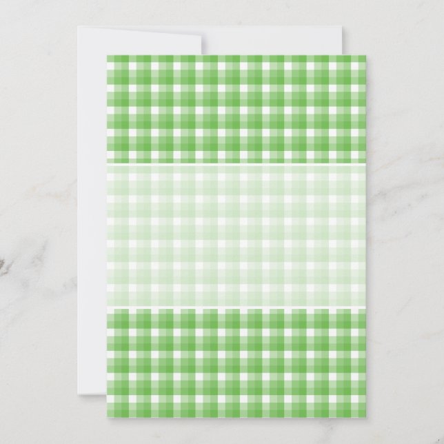 Patrón de comprobación de Gingham. Verde y Blanco. (Anverso)