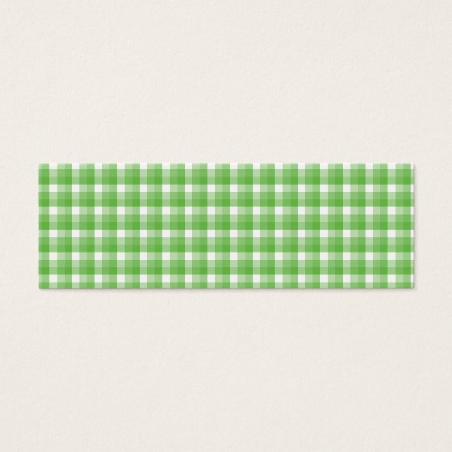 Patrón de comprobación de Gingham. Verde y Blanco. (Frente)