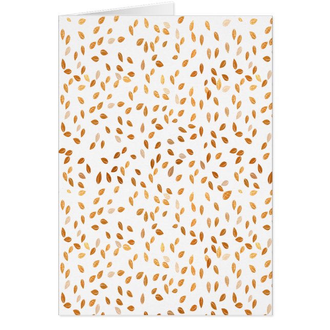 Patrón de confetti de hojas de oro (Frente)