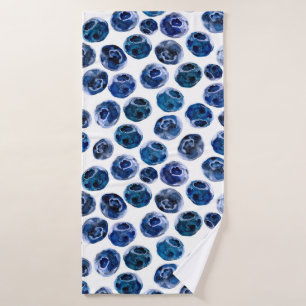 Patrón de conjunto de arándano azul ilustrado con