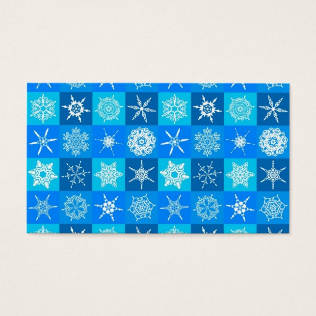 Patrón de copos de nieve azules (Frente)