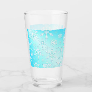 Patrón de copos de nieve de cristal