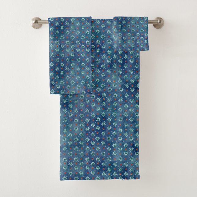 Patrón de copos de nieve de Navidades acuáticos (In situ)