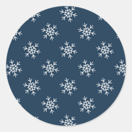 Patrón de copos de nieve pegatina festivo