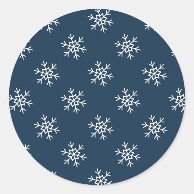 Patrón de copos de nieve pegatina festivo (Anverso)