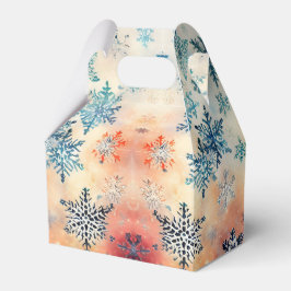 Patrón de copos de nieve vintage - Caja de favorit