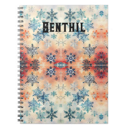 Patrón de copos de nieve vintage - Cuaderno