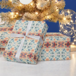 Patrón de copos de nieve vintage - Papel de regalo