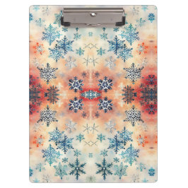 Patrón de copos de nieve vintage - Portapapeles