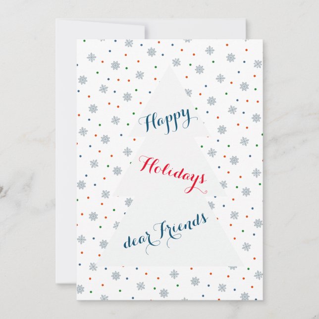 Patrón de copos y copos de nieve en invierno (Anverso)