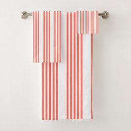 Patrón de coral vivo y cinco rayas blancas