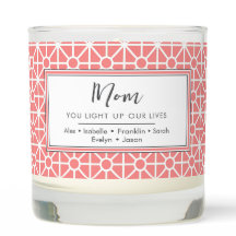 Patrón de coral y blanco personalizado