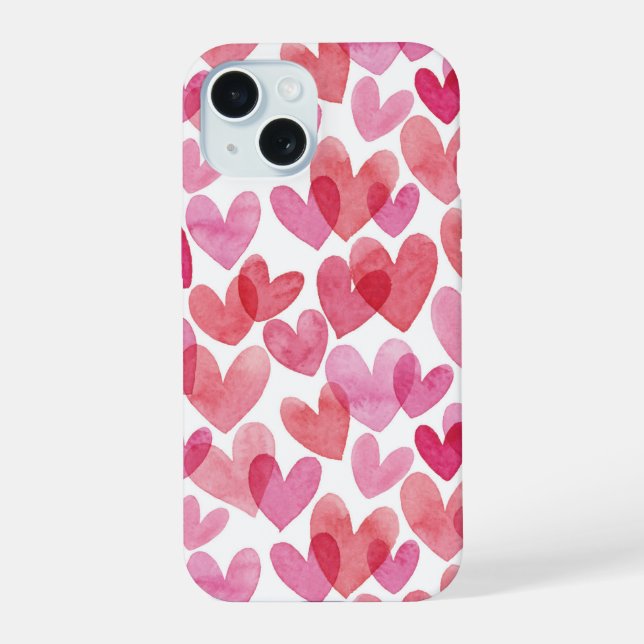 Patrón de Corazón de Acuarela (Reverso )