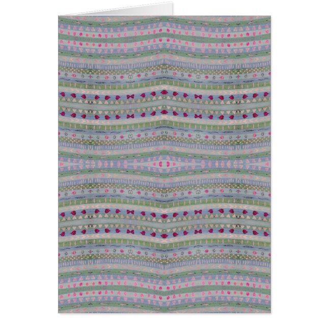 Patrón de corazón de Bonitos rosas y verdes (Frente)