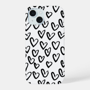 Patrón de corazón de pincelada