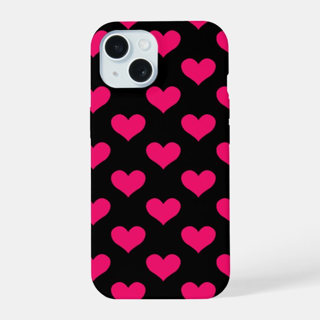 Patrón de corazón negro y rosa (Reverso )
