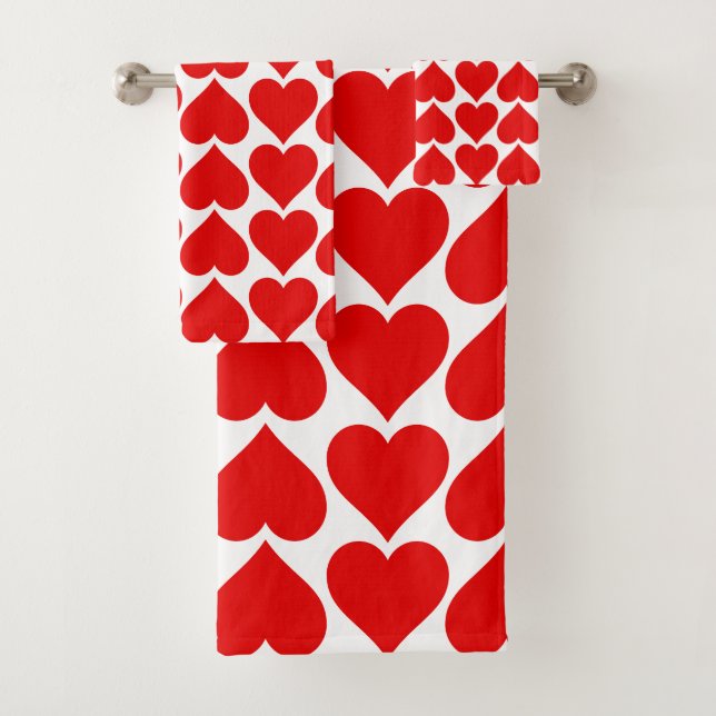 Patrón de corazón rojo, romántico, amor (In situ)