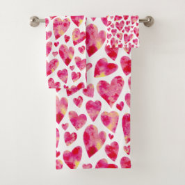 Patrón de corazón rosado caliente