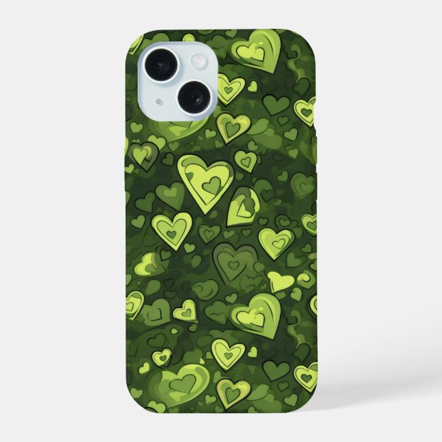 Patrón de corazón verde (Reverso )