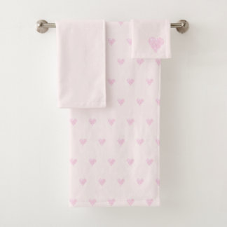 Patrón de corazones de amor rosados