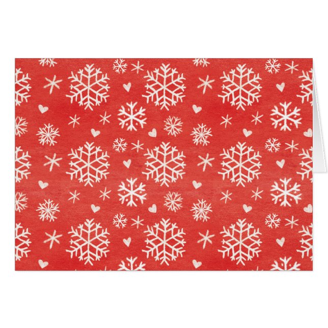 Patrón de corazones de copo de nieve (Anverso (Horizontal))