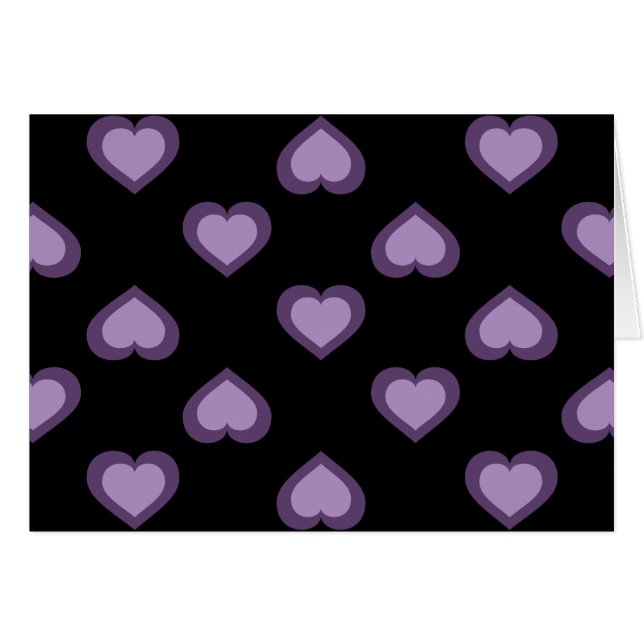 Patrón de corazones de lavanda (Anverso (Horizontal))