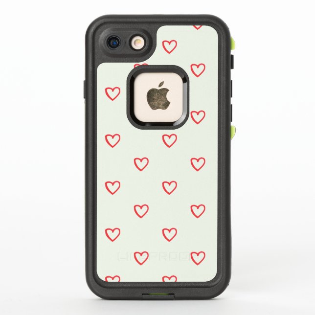 Patrón de Corazones Rojos, Lindo, Amor (Reverso)