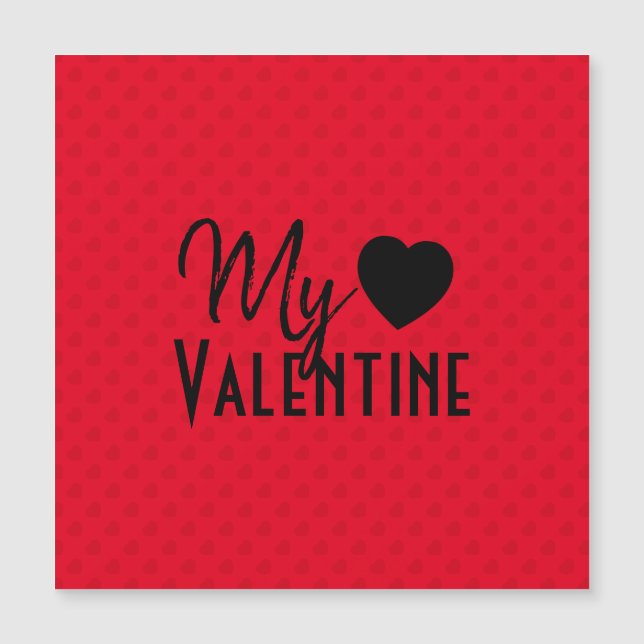 Patrón de corazones rojos Mi diseño de caligrafía  (Anverso)