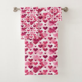 Patrón de Corazones Rosados