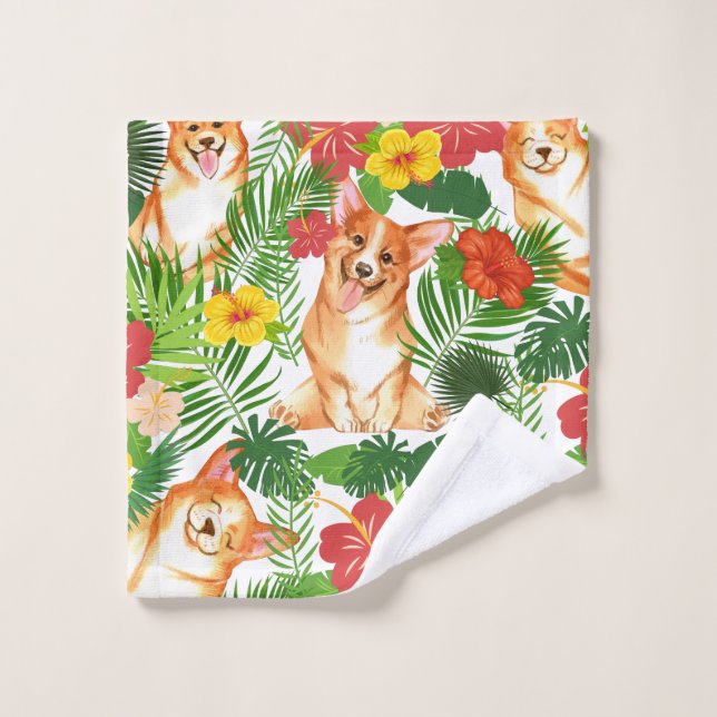 Patrón de Corgi Cute Sonriente (Toallita)