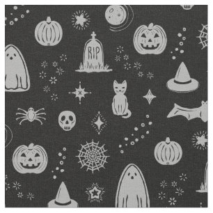 Patrón de Cosas Spookie - Tela de Carbón + Niebla