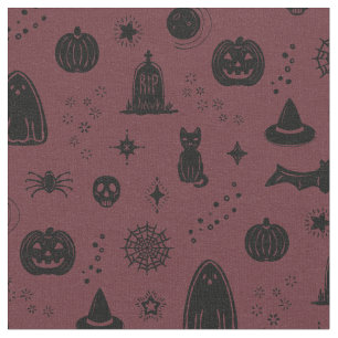 Patrón de Cosas Spookie - Tela de Vino + Carbón