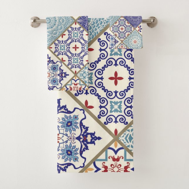 Patrón de cosecha geométrica de mosaico marroquí (In situ)